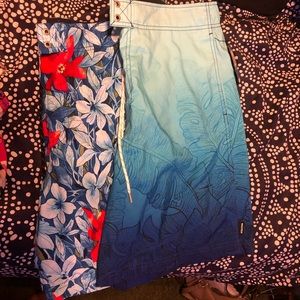2 Pairs of Nautical Swim Trunks